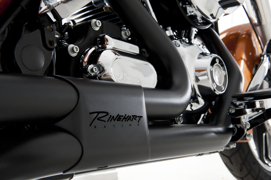 Slimline Duals Header with Baffles for Harley Touring