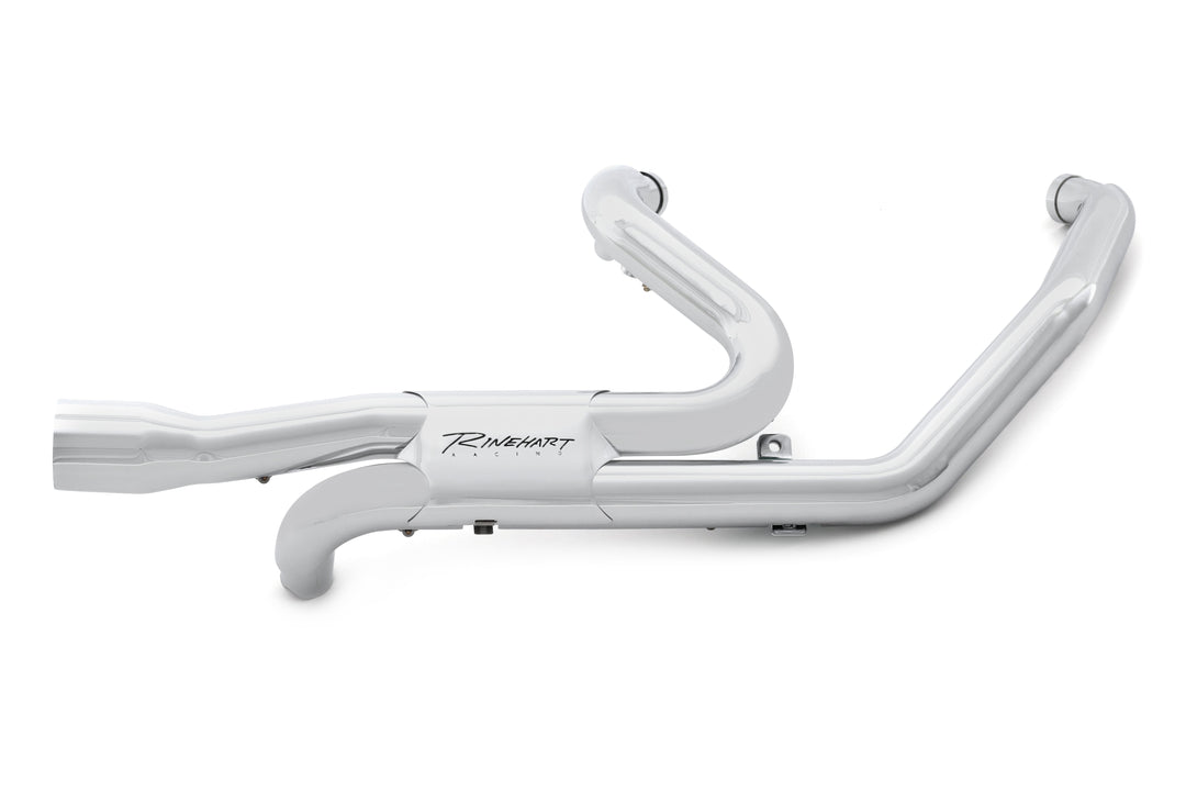 Slimline Duals Header with Baffles for Harley Touring