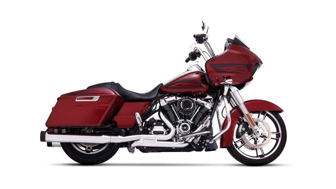 Slimline Duals Header with Baffles for Harley Touring